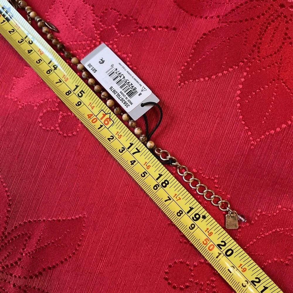 Robert Lee Morris Soho Shaky Leaf Jasper Necklace💖Valentine’s Gift under $25💖 - Picture 7 of 8